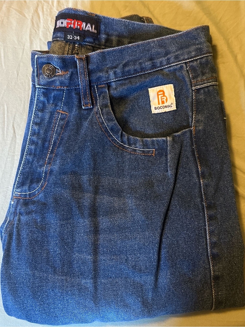 BOCOMAL Men’s Relaxed Denim Jeans in Dark Blue